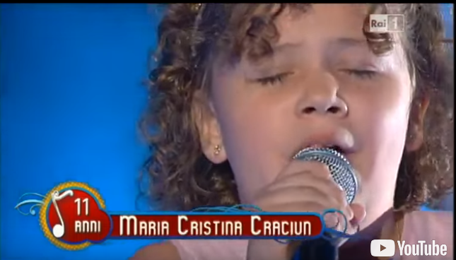 Maria Craciun, micuta romanca reuseste sa impresioneze juriul italian. Respect!